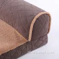 Sofá de almofada marrom macio macio